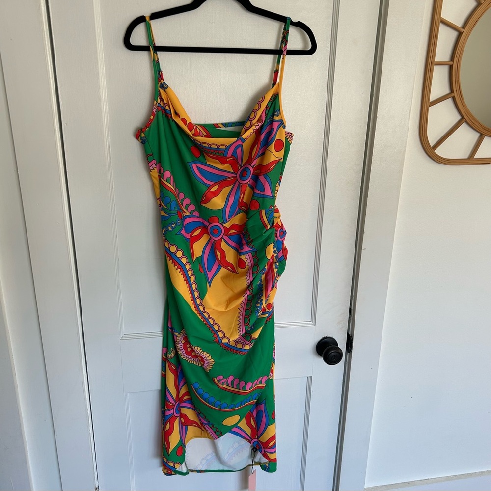 NWT Micas Patterned Cocktail Dress with adjustable straps - Picture 5 of 12